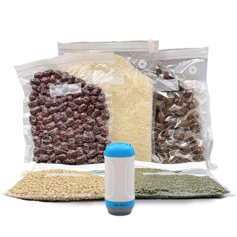 食物輕鬆保鮮摩肯Dr.save真空機-食品保鮮組(含食品袋x10入)台灣專利製造 品質保證
