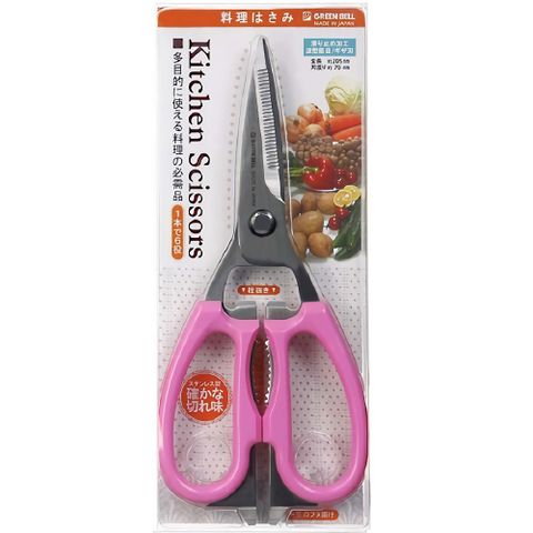 【GREEN BELL】日本GB綠鐘Kitchen多功能廚房料理剪刀( L205mm／114g ) G-2005