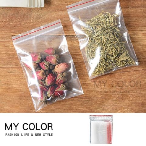 MY COLOR PE夾鏈袋 (10x15) 100入封口袋 夾鍊袋 透明袋 平口袋 零件袋 餅乾袋 【Y038-1】