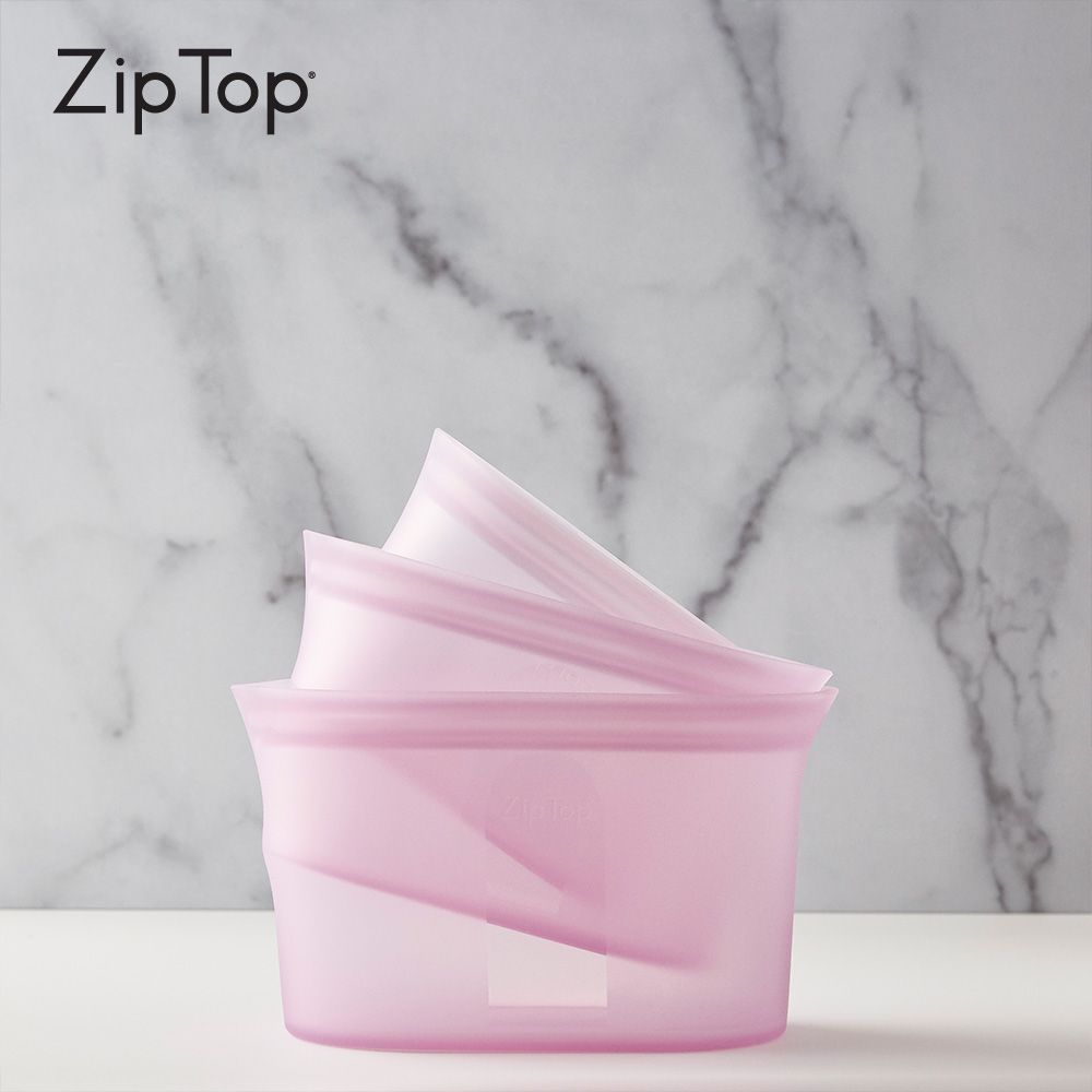 ZipTop 美國白金矽膠袋-碗型三件組-丁香紫