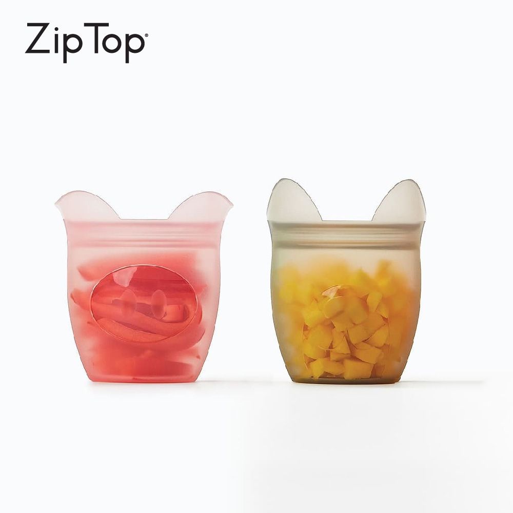 ZipTop 美國白金矽膠袋-動物造型袋四件組