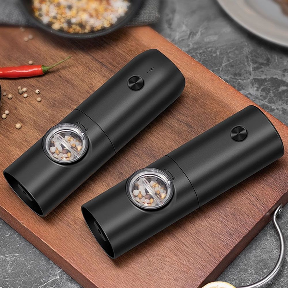  Cooksy 迷你電動研磨器 海鹽/胡椒研磨機 調味料自動研磨罐 磨粉機