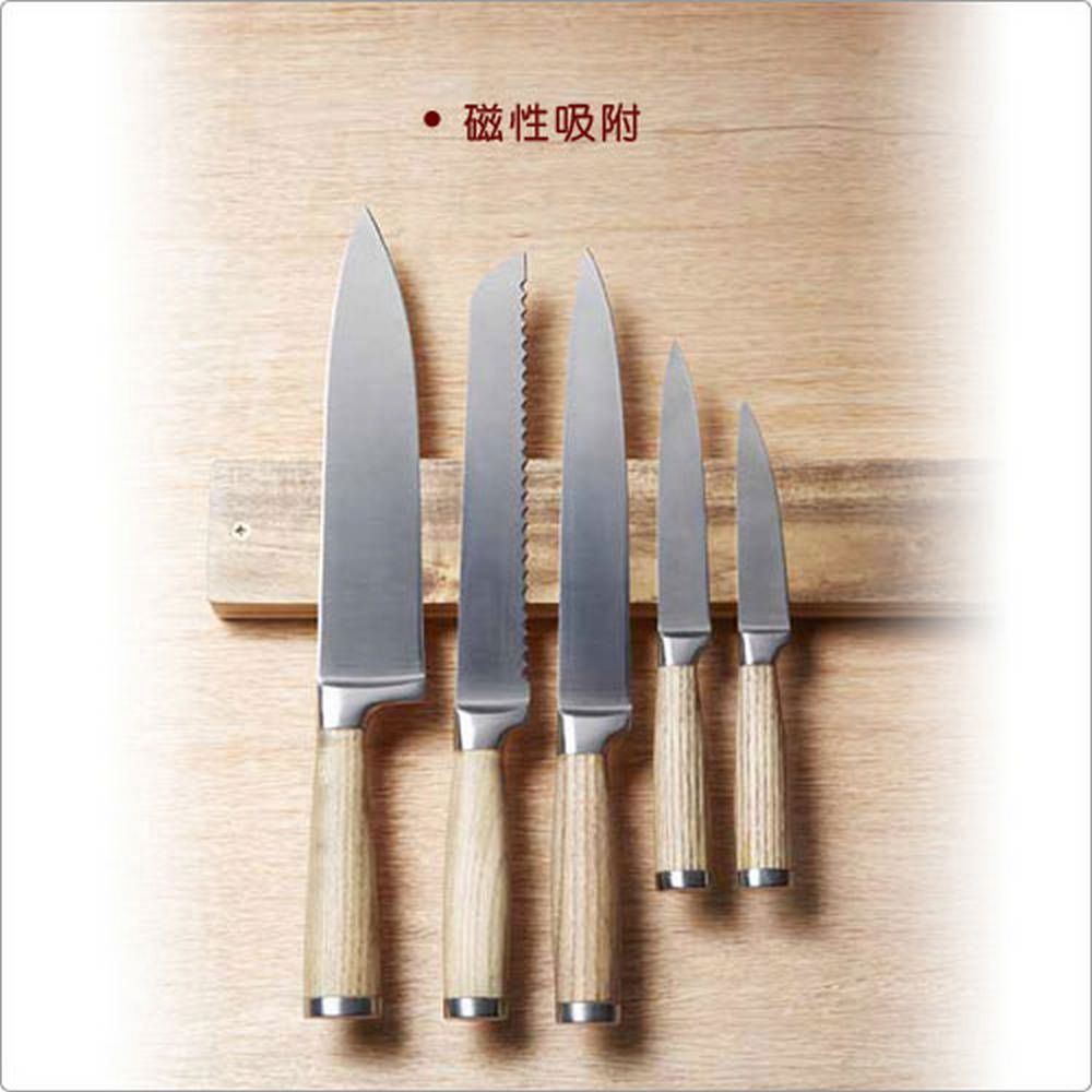 KitchenCraft 刺槐木磁吸刀架(45cm) | 刀座 刀具收納