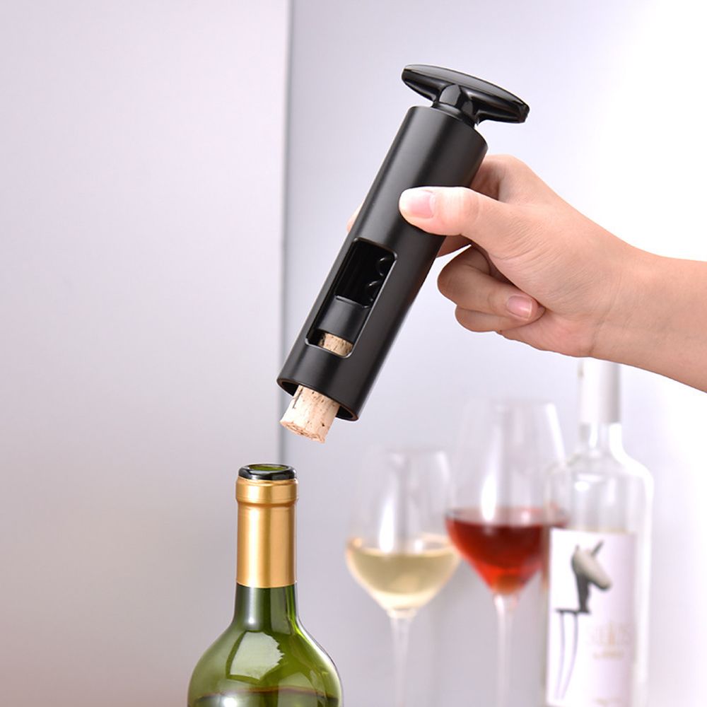 PUSH! 餐具廚用品多功能旋轉割錫器氣壓酒塞手動開瓶器紅酒起瓶器酒具套裝D295