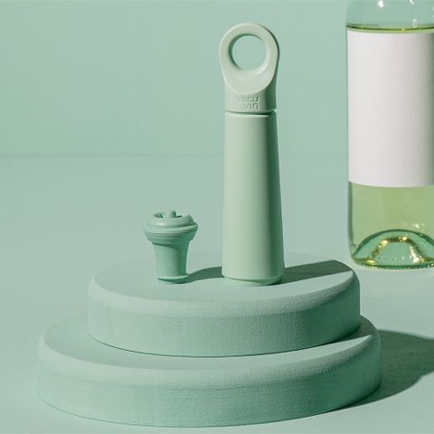 《Vacu Vin》Loop抽真空器+酒瓶塞(薄荷綠)
