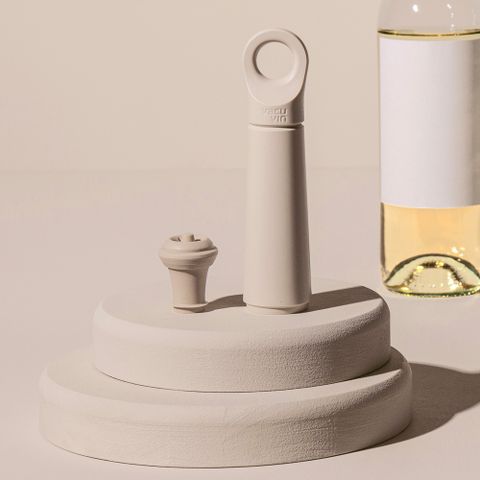 《Vacu Vin》Loop抽真空器+酒瓶塞(象牙白)