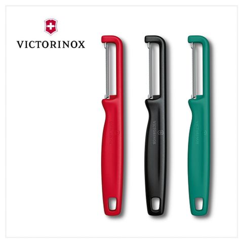 VICTORINOX 瑞士維氏 IOTA系列 直式鋸齒形削皮器 紅/黑/綠 6.0943.1/6.0943.3/6.0943.4