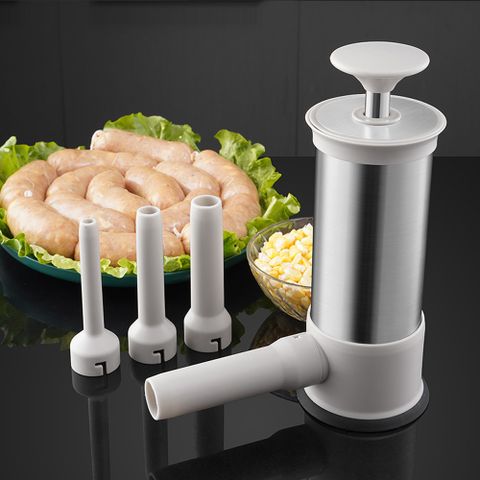 PUSH!廚房用品新款按壓灌香腸器大容量大號手動灌腸器香腸製作工具D306