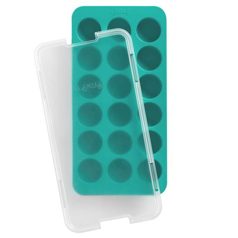 LEKUE 18格附蓋半球製冰盒(湖綠)