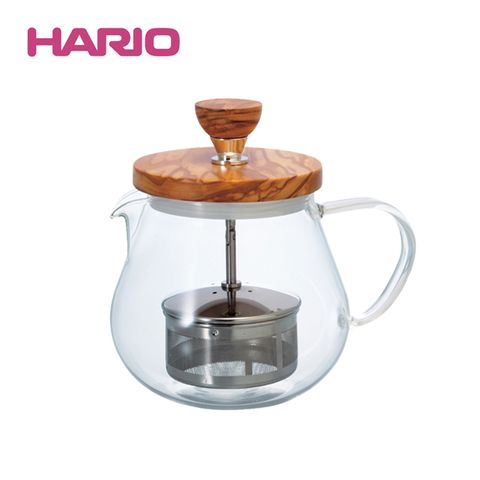 HARIO授權特約經銷商HARIO 橄欖木濾壓茶壺 TEO-45-OV 450ml