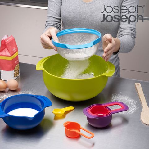 【Joseph Joseph】Nest系列多功能攪拌量測盆9件組(繽紛/天空藍)