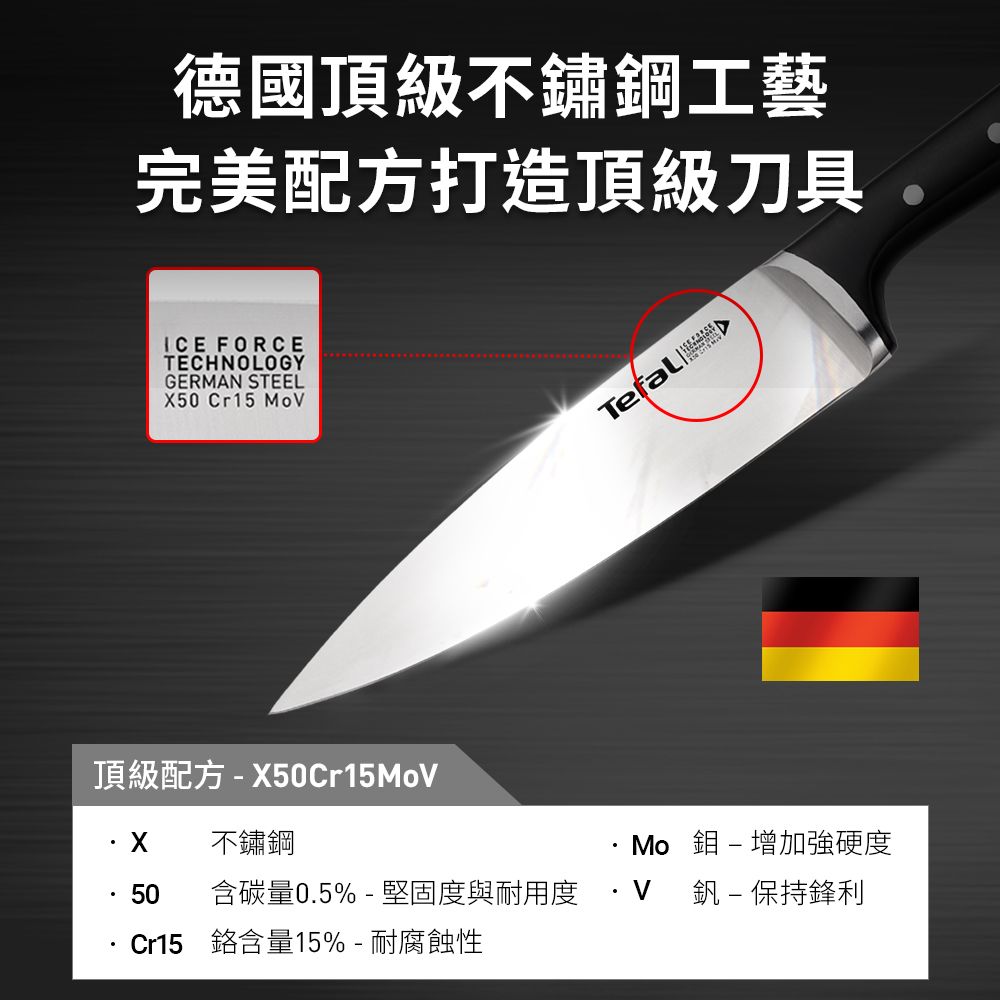 Tefal 特福 法國 冰鑄不鏽鋼系列萬用刀11CM