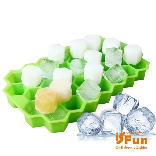iSFun 甜蜜蜂巢矽膠巧克力模具兩用製冰盒/隨機色