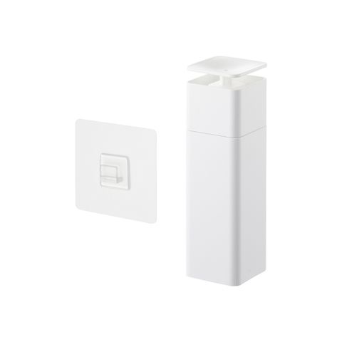 日本【YAMAZAKI】tower無痕貼清潔劑按壓瓶(白)