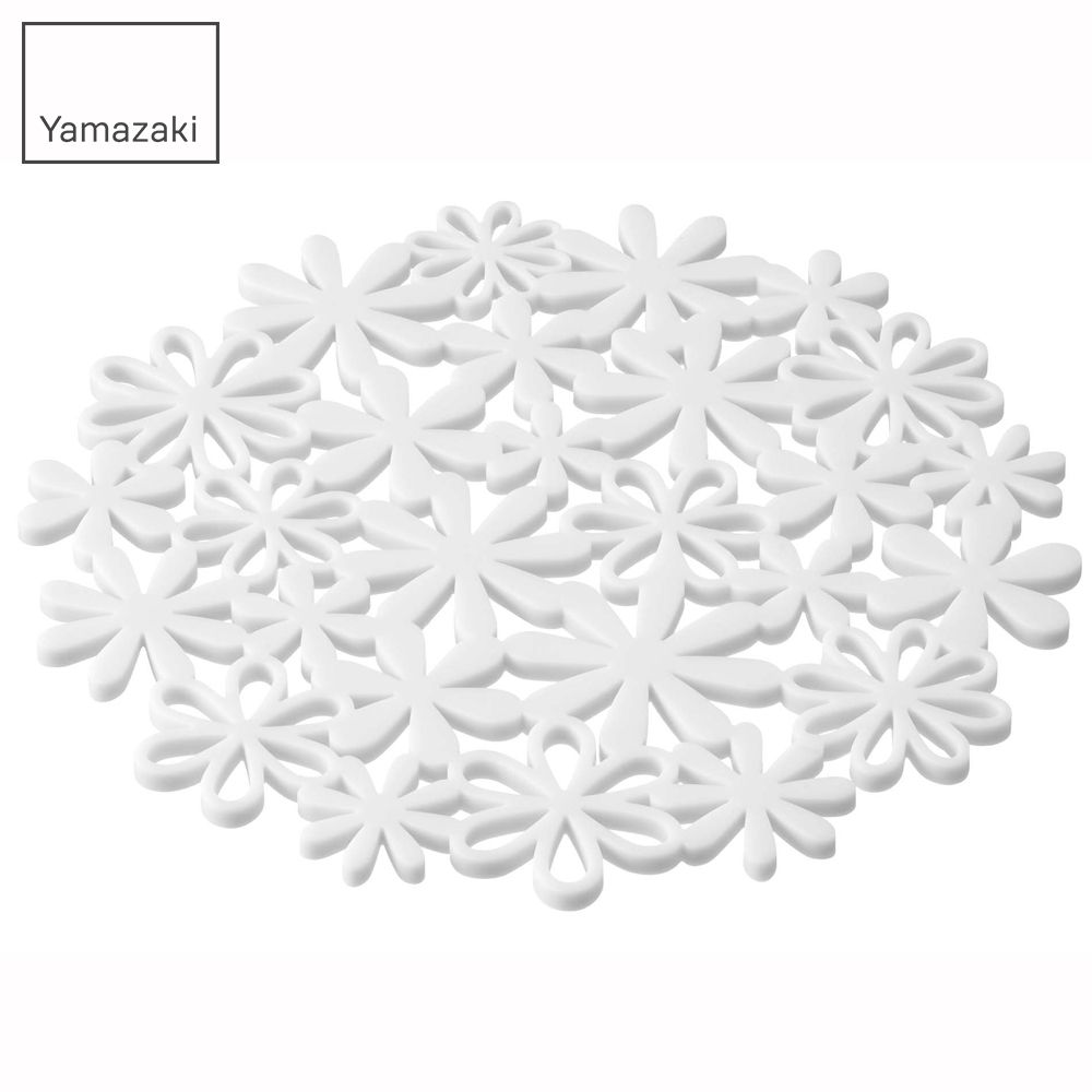 YAMAZAKI 山崎 日本落花繽紛隔熱墊(白)日本百年品牌杯墊/防水墊/餐墊