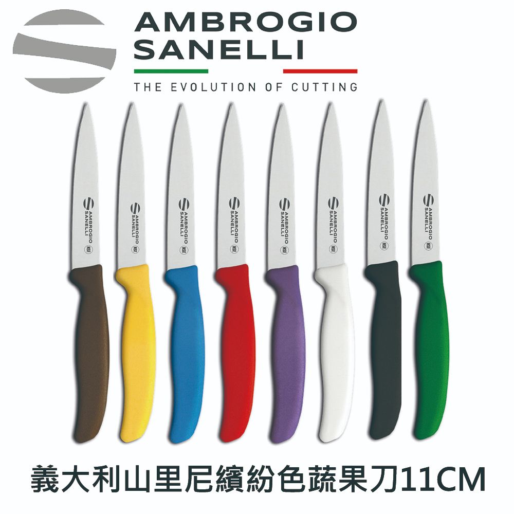 SANELLITHE EVOLUTION OF CUTTINGAMBROGIO AMBROGIO  義大利山里尼繽紛色蔬果刀11CM