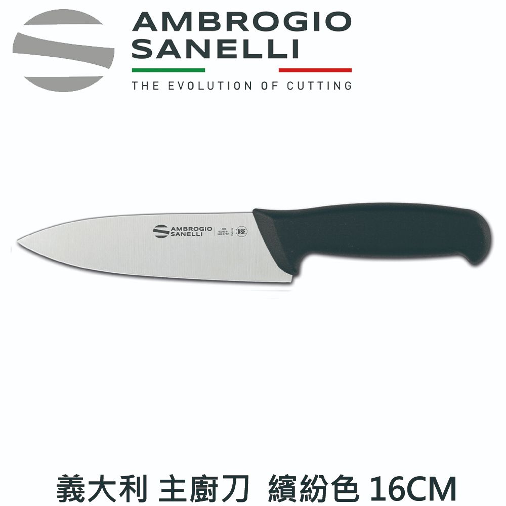 AMBROGIOSANELLITHE EVOLUTION OF CUTTINGAMBROGIOSANELLI義大利 主廚刀 繽紛色 16CM
