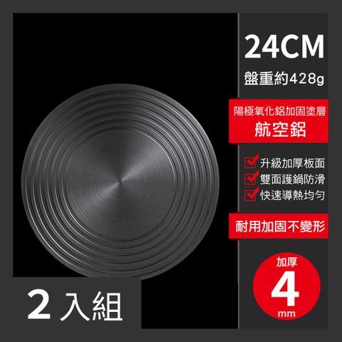 CS22 德國廚房兩用爐台導熱盤解凍盤(24cmx4mm)-2入