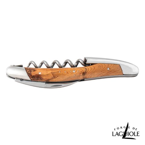 Forge de Laguiole 頂級手工杜松木亮面侍酒刀