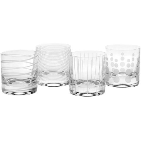 CreativeTops Mikasa紋飾威士忌酒杯4入(377ml)