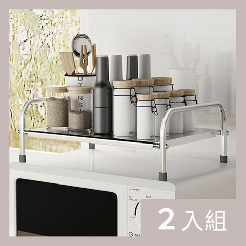 【CS22】不鏽綱廚電磁爐廚房用品置物架-2入