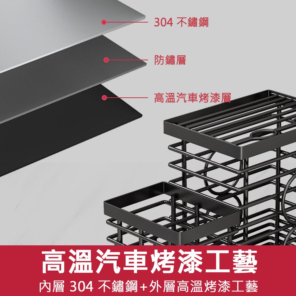  【奧的】304不鏽鋼廚房刀具收納架 筷子收納 瀝水架 菜刀架 置物架