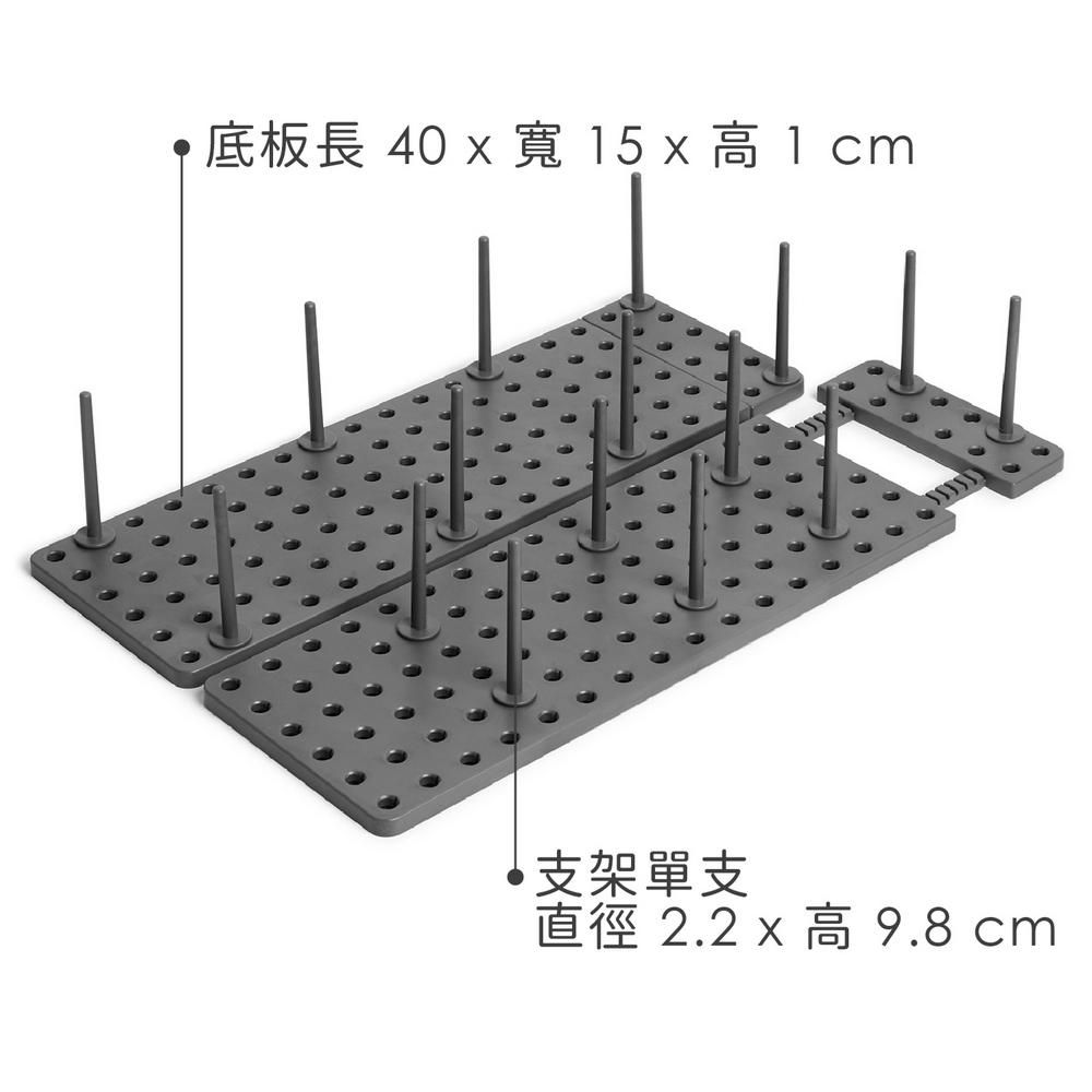 UMBRA 碗盤瀝水收納架2入(昏灰) | 餐具 碗盤收納架 流理臺架