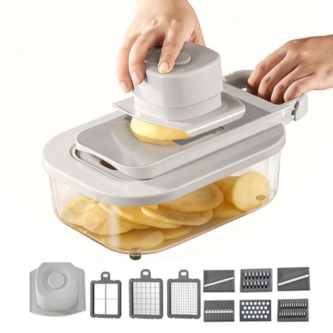 PUSH!廚房用品新款9合1多功能切菜器馬鈴薯切片器切絲器刨絲器切丁器擦絲器D365