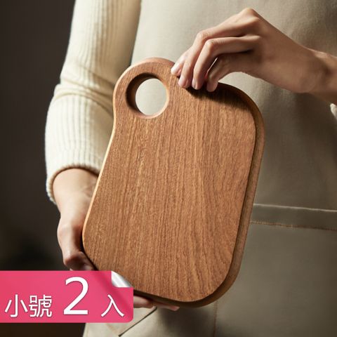 【荷生活】天然材質原木健康砧板 麵包起士水果兒童食品料理菜板-小號2入