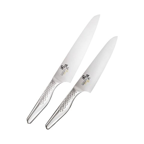 【日本貝印KAI】日本製-匠創名刀關孫六 一體成型不鏽鋼刀-牛刀+專用廚師刀