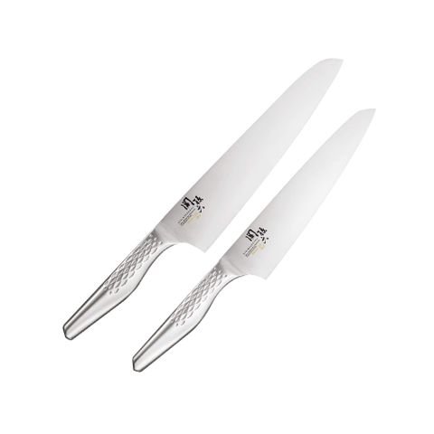 【日本貝印KAI】日本製-匠創名刀關孫六 一體成型不鏽鋼刀-牛刀+大牛刀(豬肉牛肉專用)