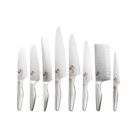 【日本貝印KAI】日本製-匠創名刀關孫六 一體成型不鏽鋼刀-代目8件組