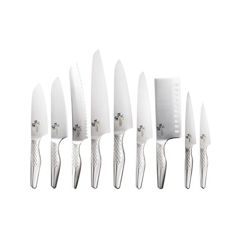 【日本貝印KAI】日本製-匠創名刀關孫六 一體成型不鏽鋼刀-名刀9件組