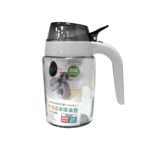 彈力壓蓋玻璃油壺(300ml)