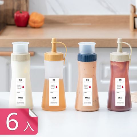 【茉家】單孔多孔設計可選醬料擠壓瓶-6入