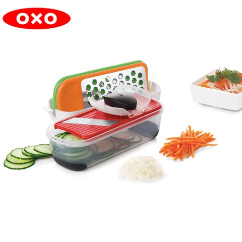 OXO 美國 刨絲刨片盒裝三入組(切片切絲粗磨)