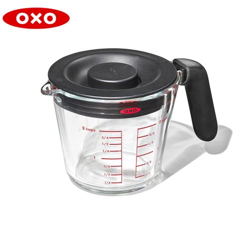 OXO 玻璃附蓋刻度量杯0.5L