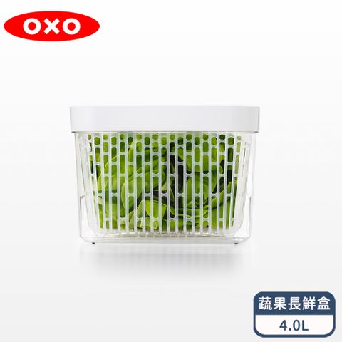 ★隨時保持最新鮮的食材★【OXO】好新鮮蔬果活性碳長鮮盒 4.0L