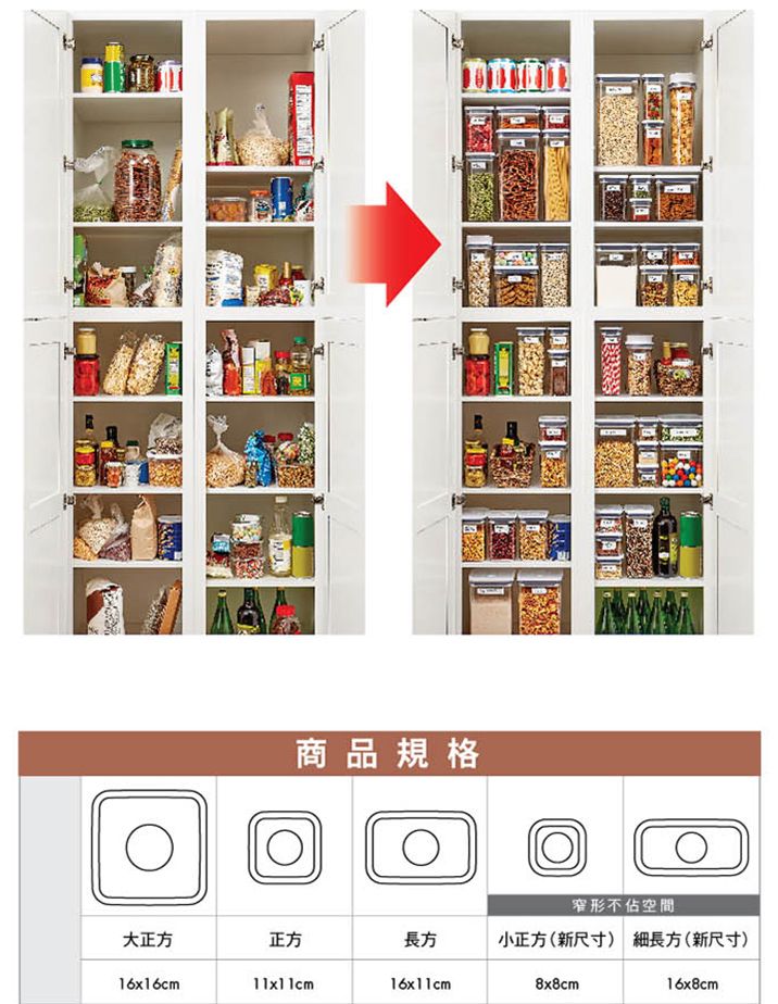 商品規格窄形不佔空間大正方正方長方小正方(新尺寸) 細長方(新尺寸)16x16cm16x11cm8x8cm16x8cm