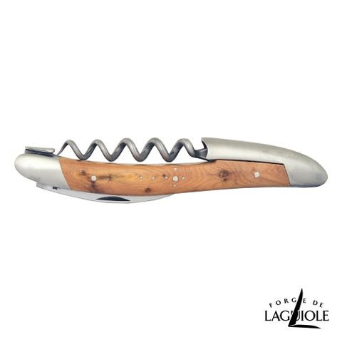 Forge de Laguiole 頂級手工杜松木霧面侍酒刀