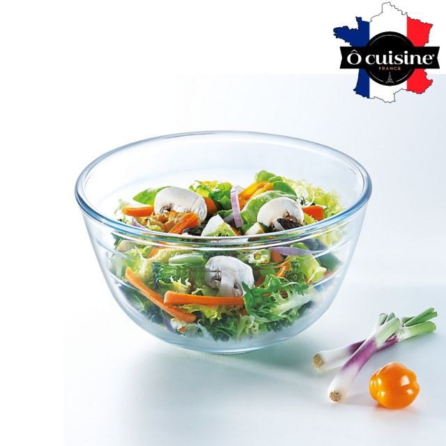 O cuisine 【法國】歐酷新烘焙-百年工藝耐熱玻璃調理盆21CM