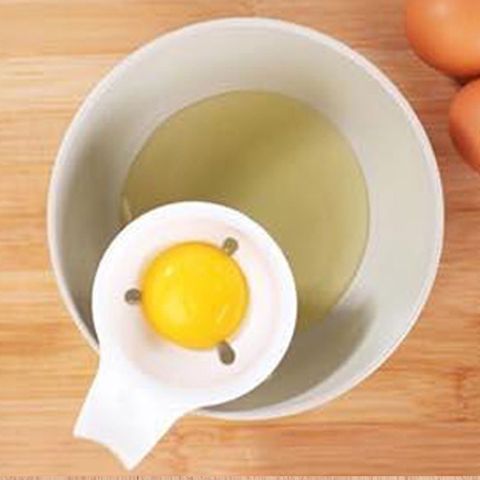 PS MALL廚房蛋清分離器 卡碗蛋黃分蛋器 2入