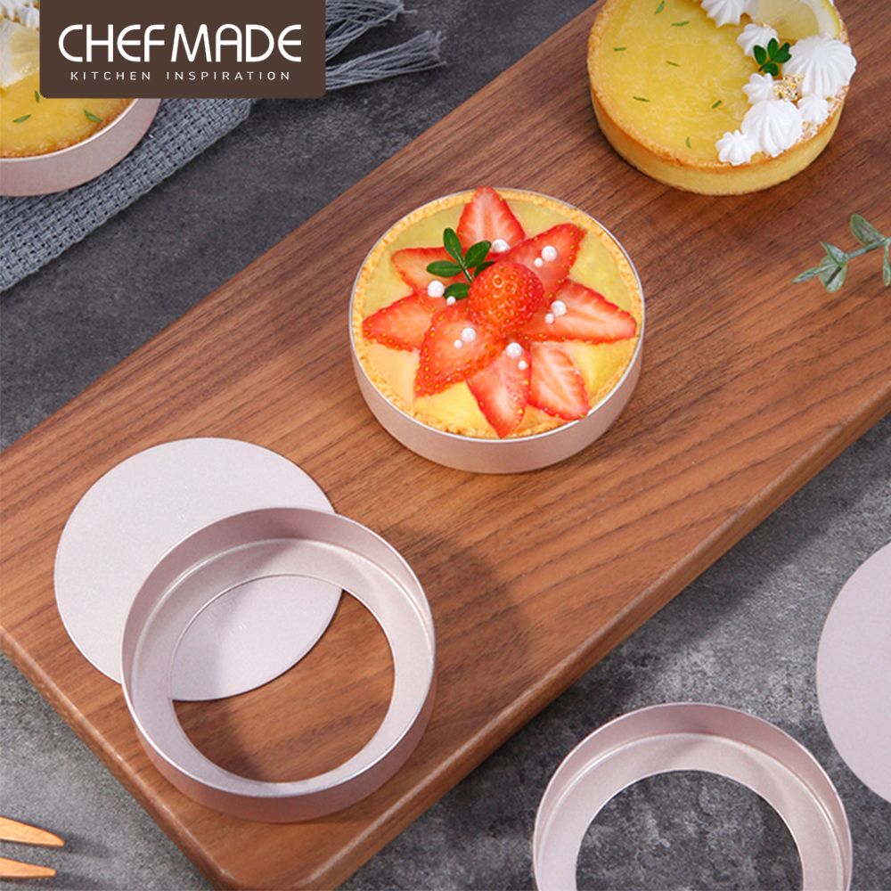 Chefmade 【美國】法式檸檬塔 獨立活底不沾模具-4入組(CM076)