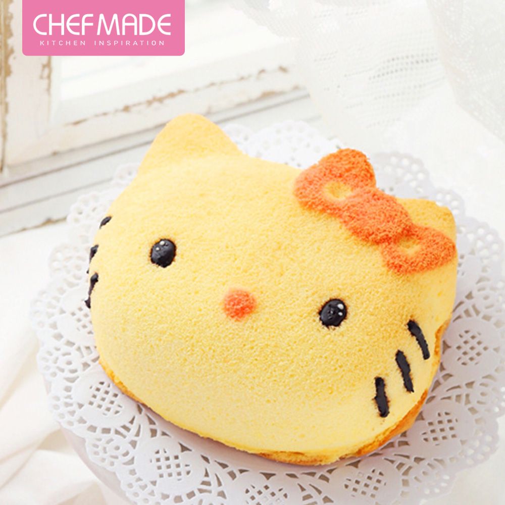 Chefmade 【美國】Hello kitty 凱蒂貓造型 4吋矽膠蛋糕點心模(CM061)