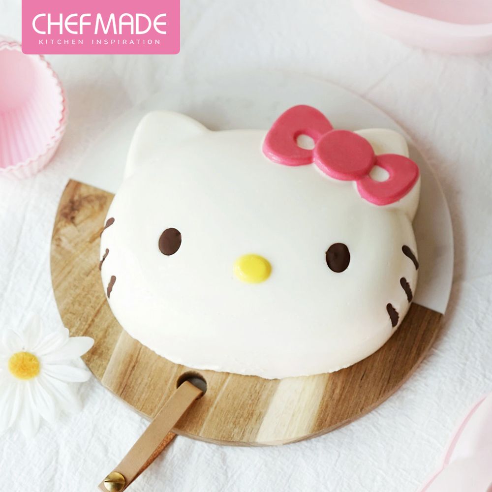 Chefmade 【美國】Hello kitty 凱蒂貓造型 4吋矽膠蛋糕點心模(CM061)