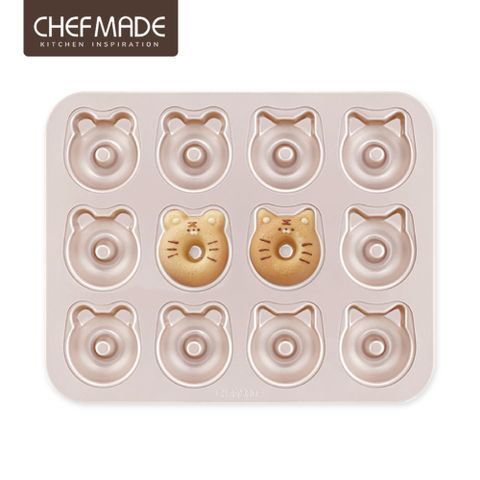 Chefmade 【美國】動物造型 甜甜圈 12連不沾模具(CM071)