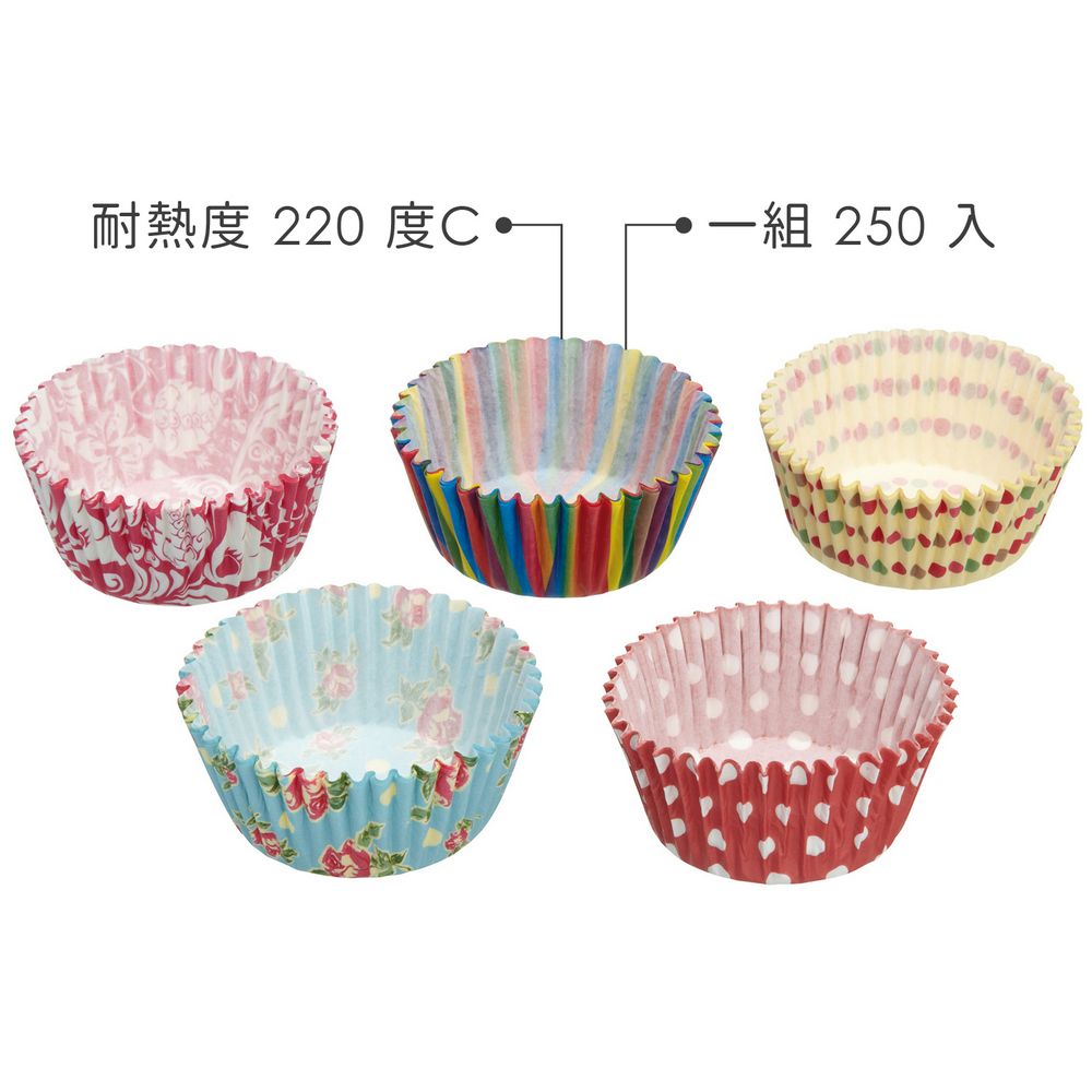 KitchenCraft 英國 蛋糕紙模250入(彩虹7cm) / 點心烤模