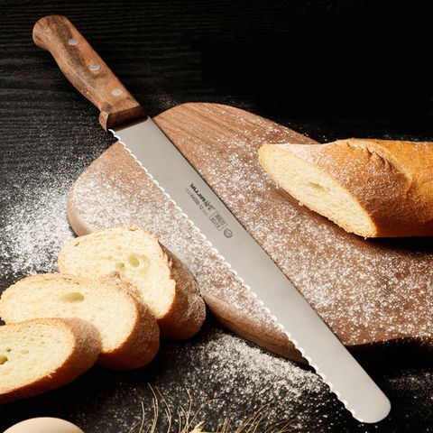PUSH!廚房用品不銹鋼烘焙麵包刀蛋糕刀吐司鋸齒切片刀細齒粗齒自選D288