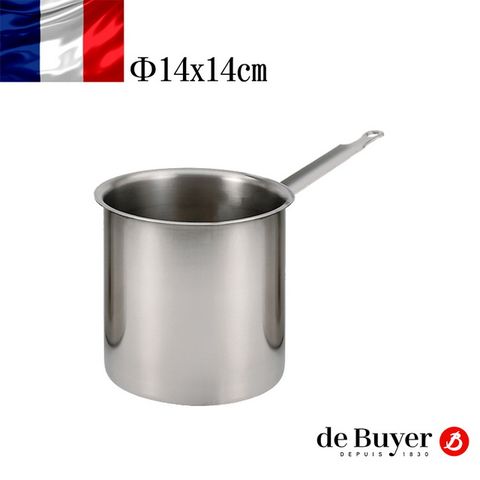 法國【de Buyer】畢耶烘焙 隔水加熱用不鏽鋼單柄調理盆14cm