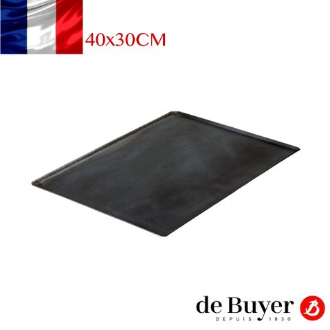 法國【de Buyer】畢耶烘焙『輕礦藍鐵烘焙系列』長方烤托盤40x30cm